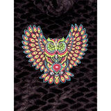 Neon Owl Embroidered Black Light Patch
