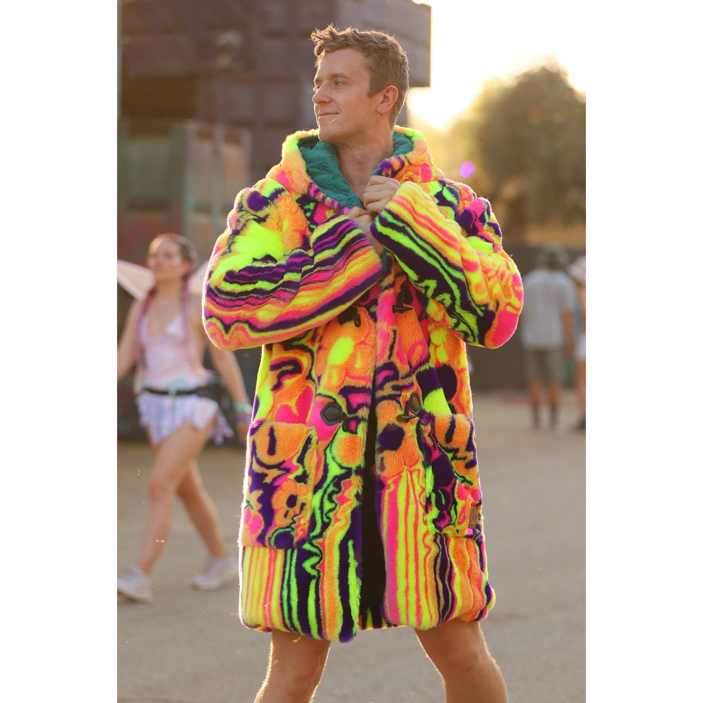 Melting Flowers Barelyawakekalee Collab Zip-Off Yeti Coat