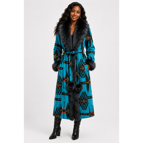 Azure Tribal Dreamer's Coat - Kimono Dave