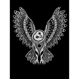 Barn Owl Embroidered Black Light Patch - Kimono Dave