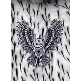Barn Owl Embroidered Black Light Patch - Kimono Dave