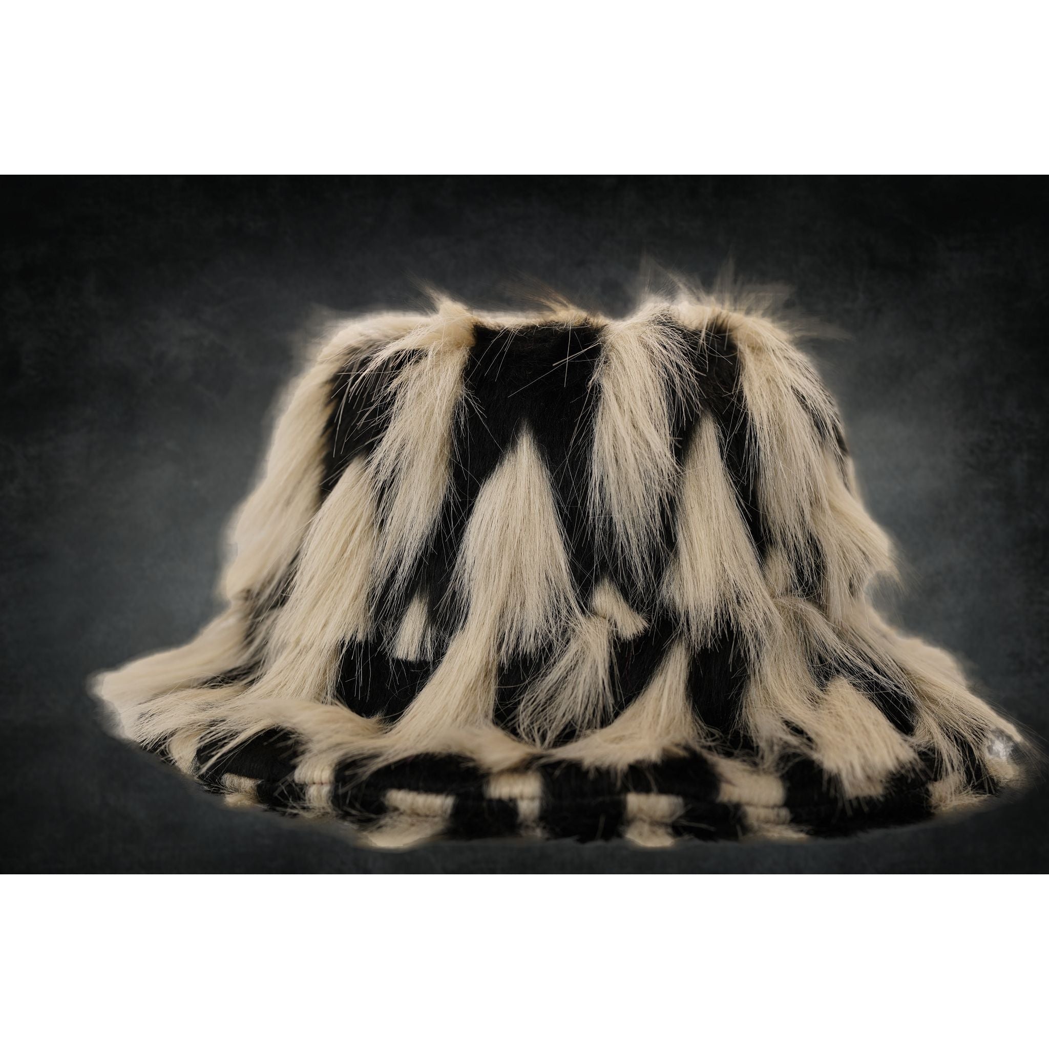 Black and White Shag Bucket - Kimono Dave