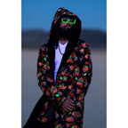 Blacklight Palm Coat - Kimono Dave