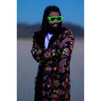 Blacklight Palm Coat - Kimono Dave