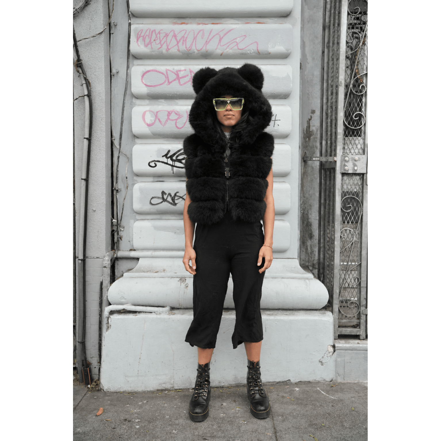 Crop Black Transformer - Kimono Dave