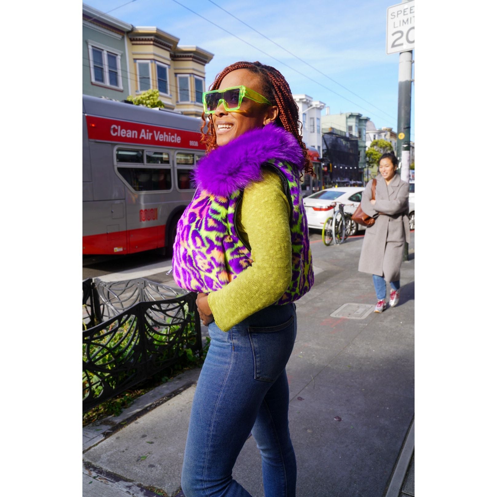 Crop Neon Jaguar Transformer - Kimono Dave