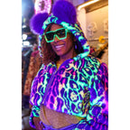 Crop Neon Jaguar Transformer - Kimono Dave