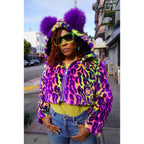 Crop Neon Jaguar Transformer - Kimono Dave
