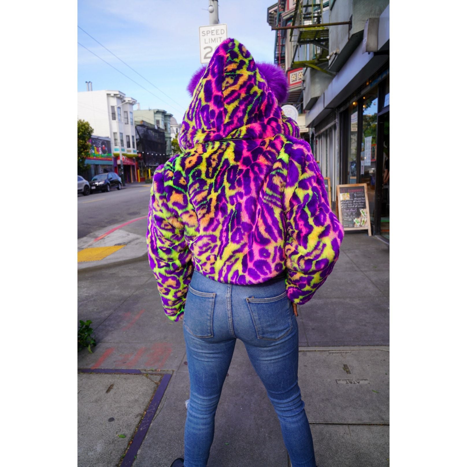 Crop Neon Jaguar Transformer - Kimono Dave