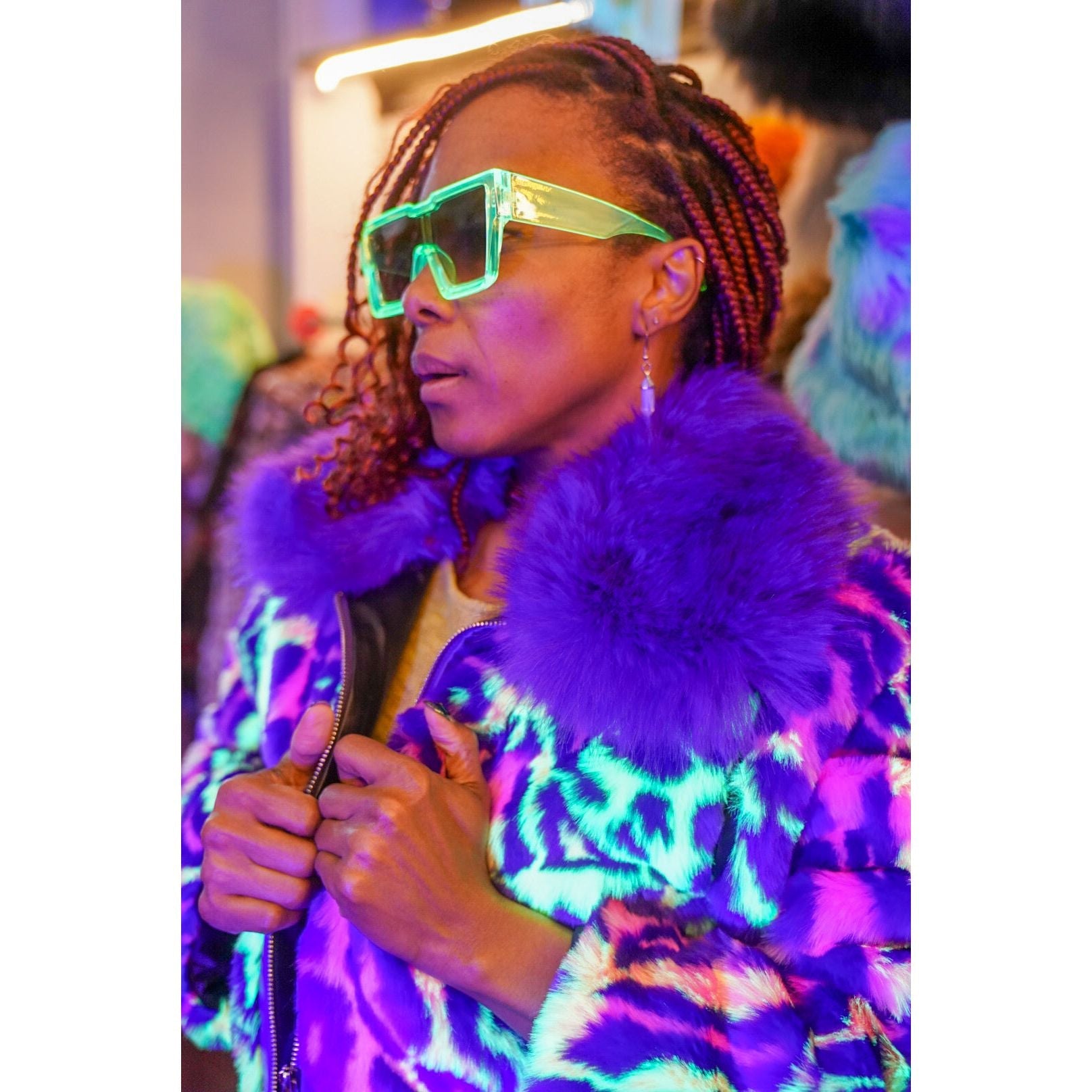 Crop Neon Jaguar Transformer - Kimono Dave