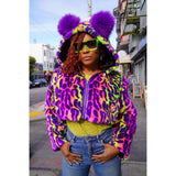 Crop Neon Jaguar Transformer - Kimono Dave