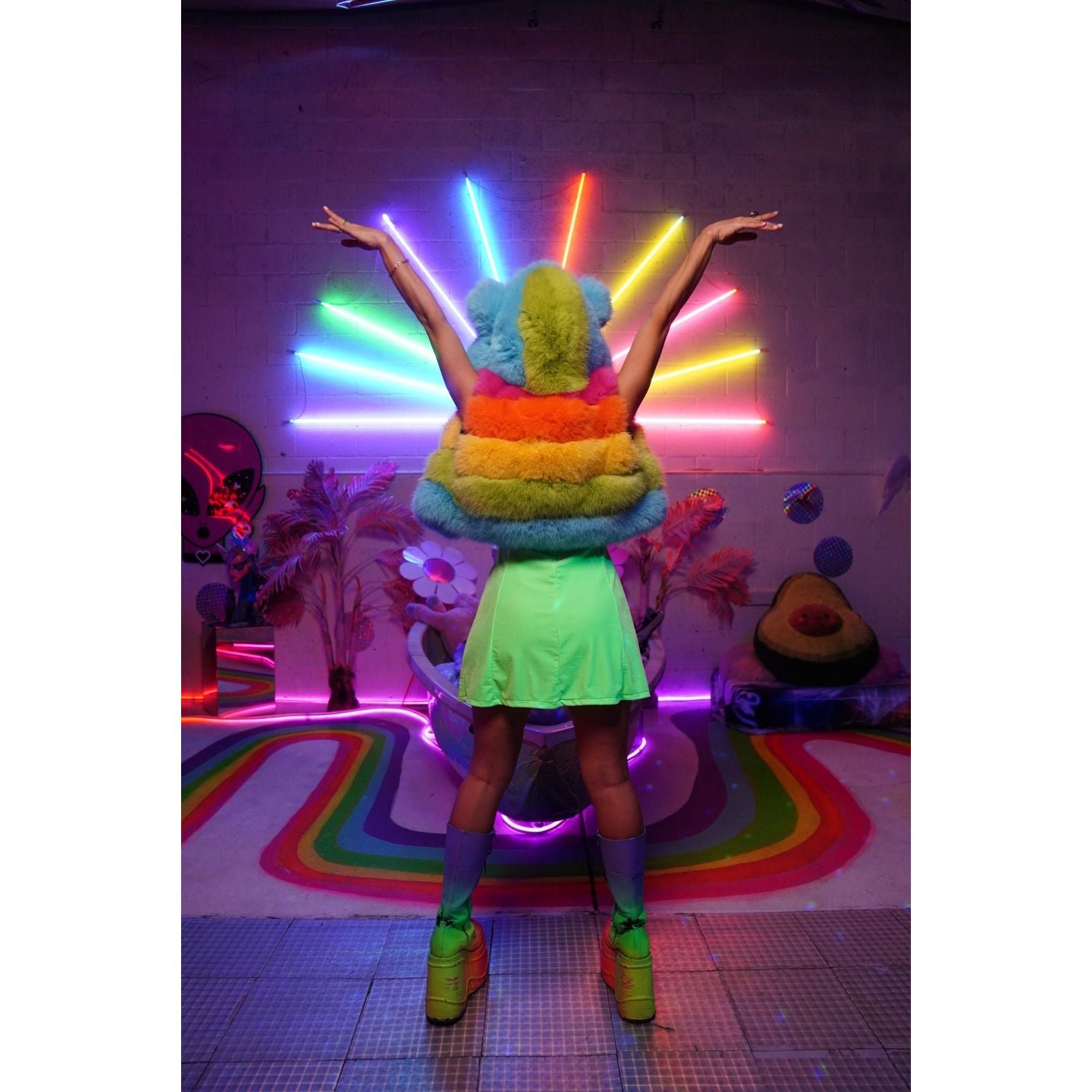 Crop Rainbow Transformer - Kimono Dave