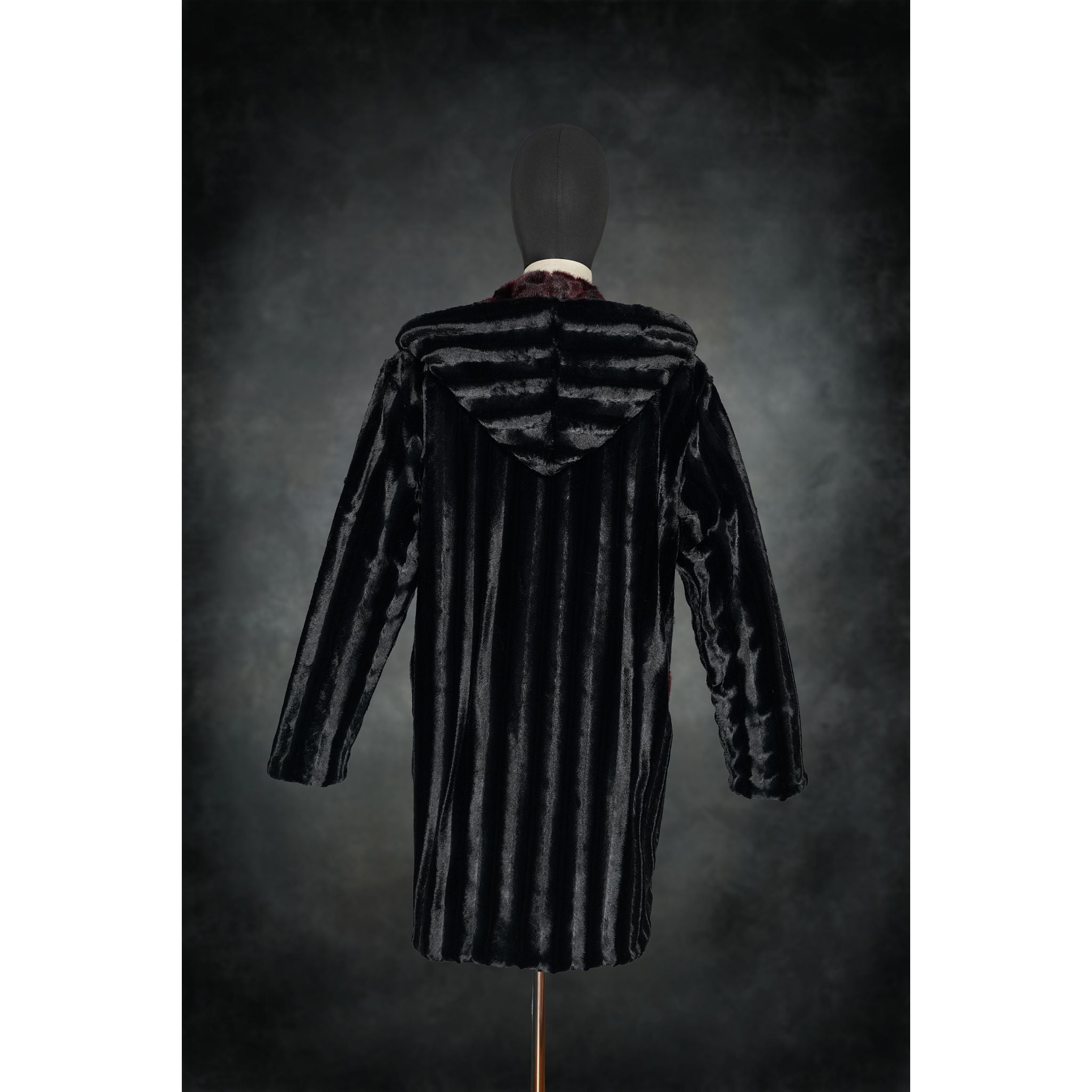 Deep Maroon Yeti Coat - Kimono Dave