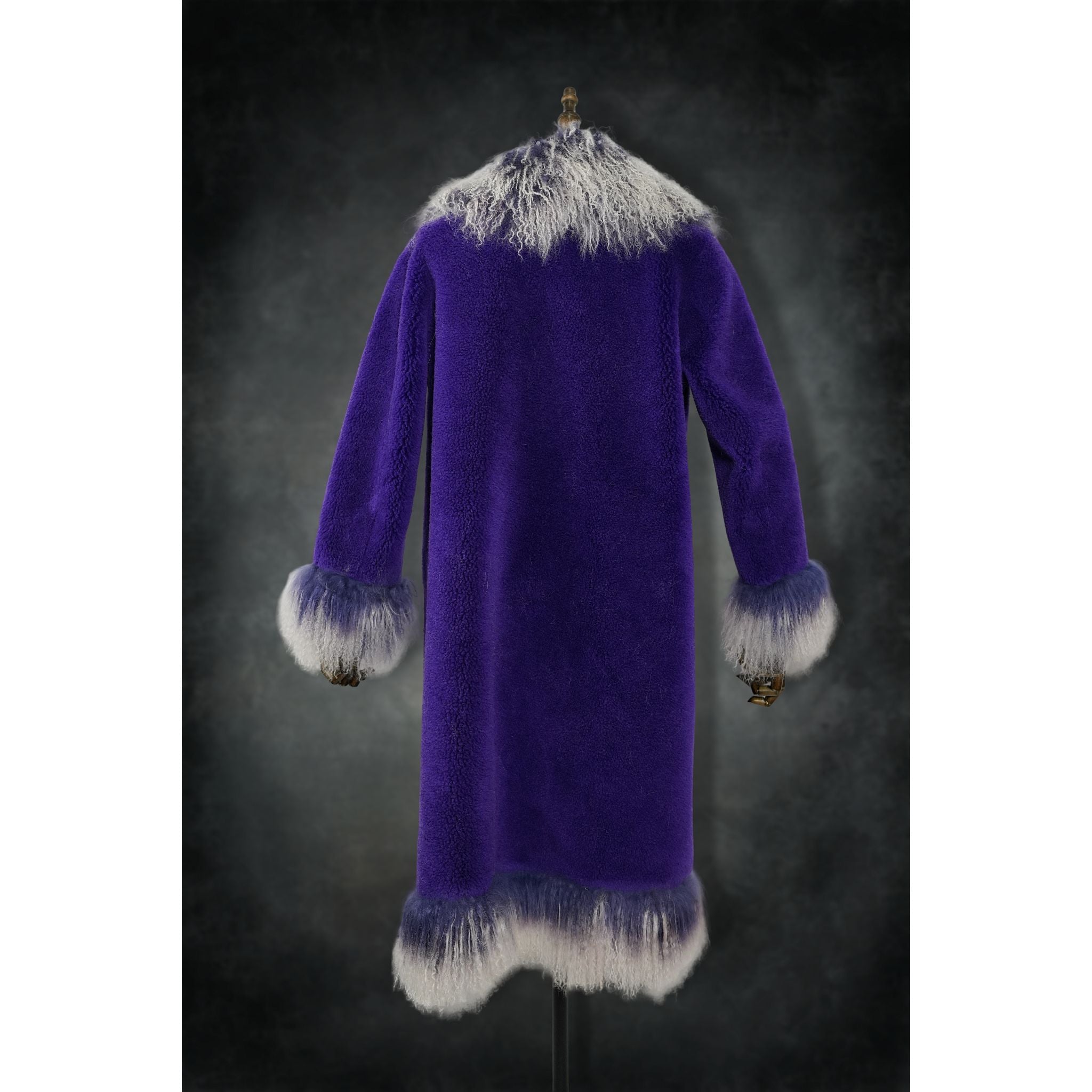 Deep Purple Mongolian Coat - Kimono Dave