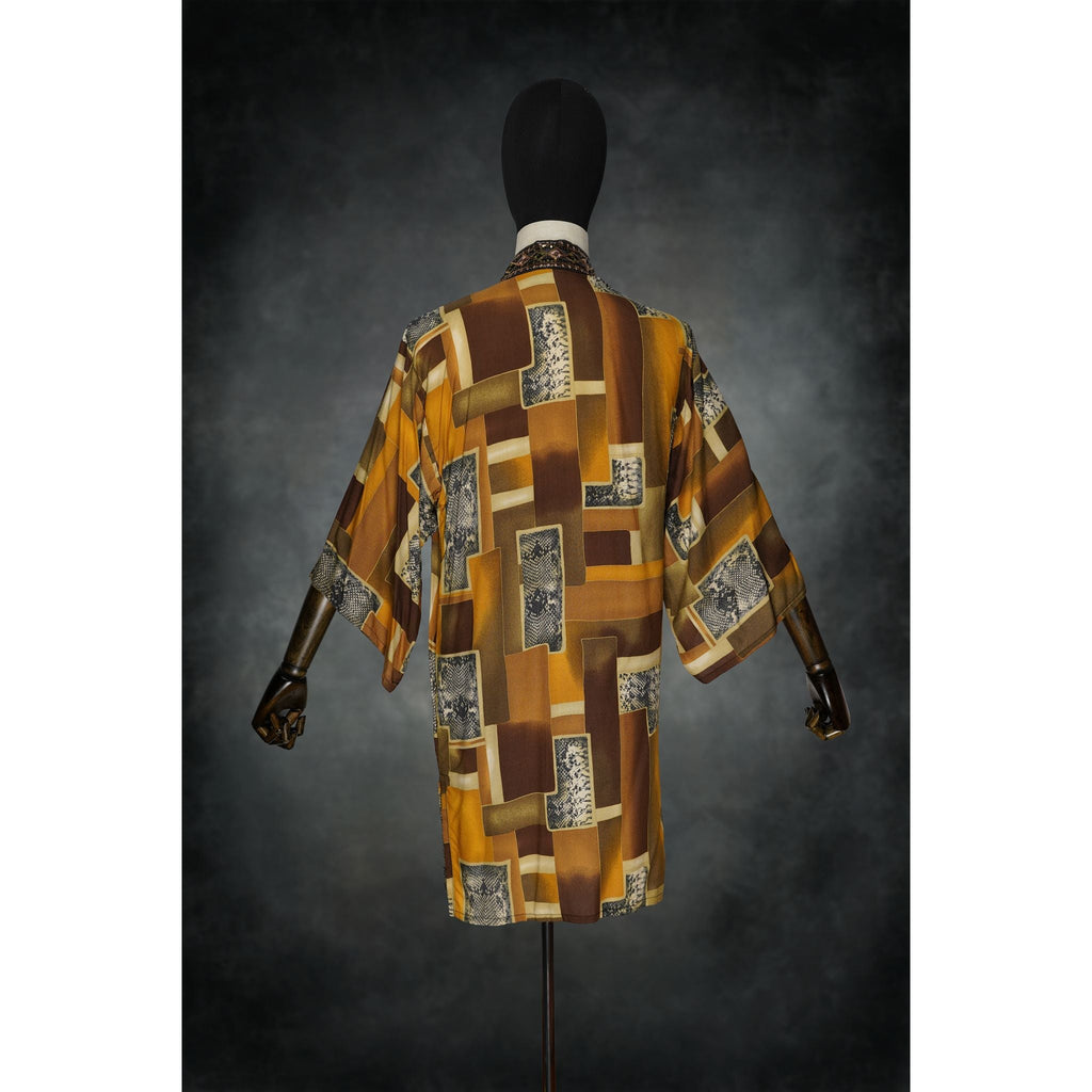 Desert Mosaic Stretch Knit Kimono - Kimono Dave