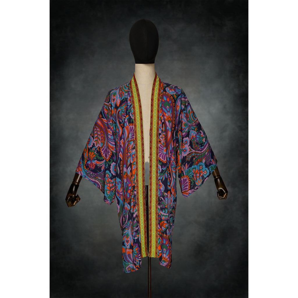 Electric Paisley Woven Kimono - Kimono Dave