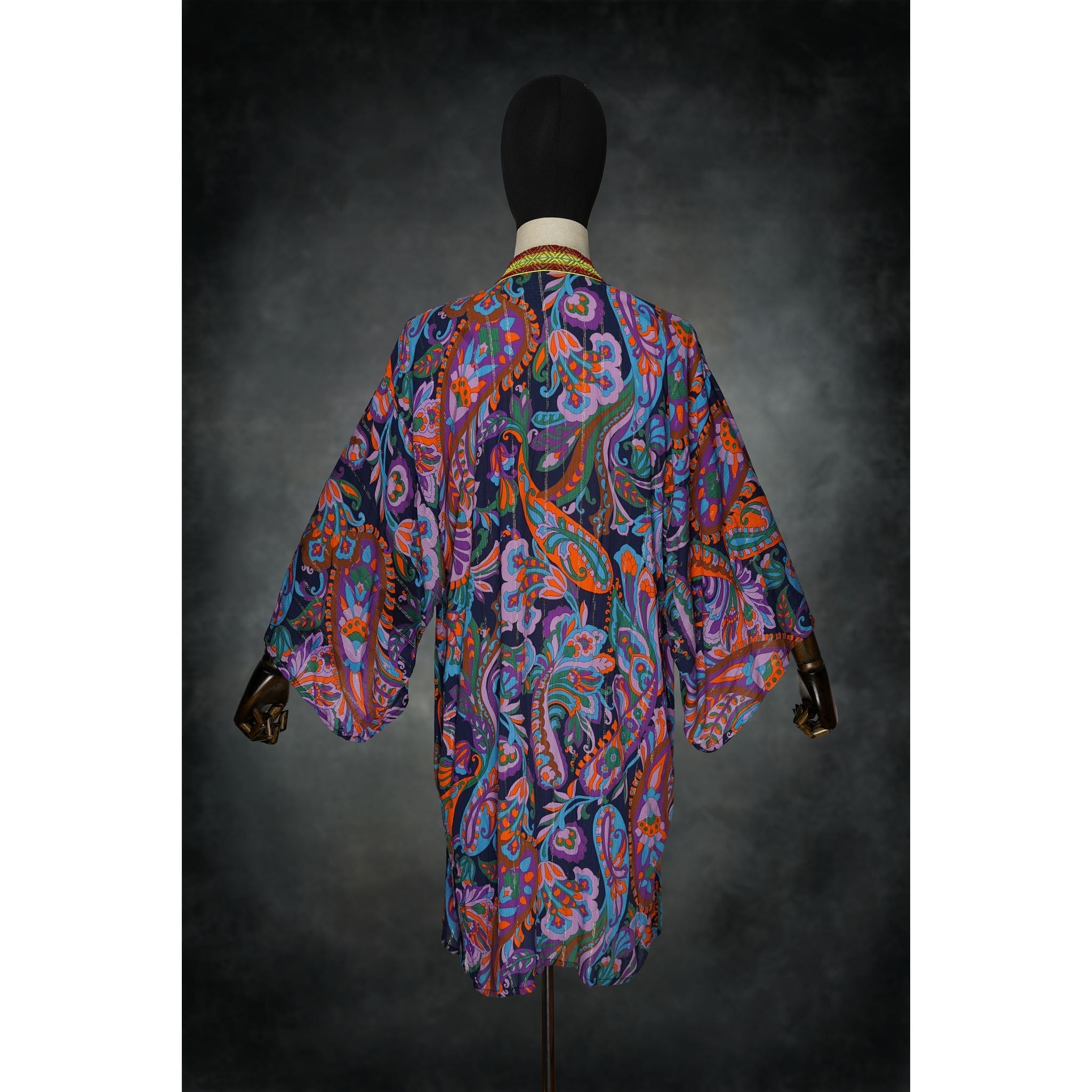 Electric Paisley Woven Kimono - Kimono Dave