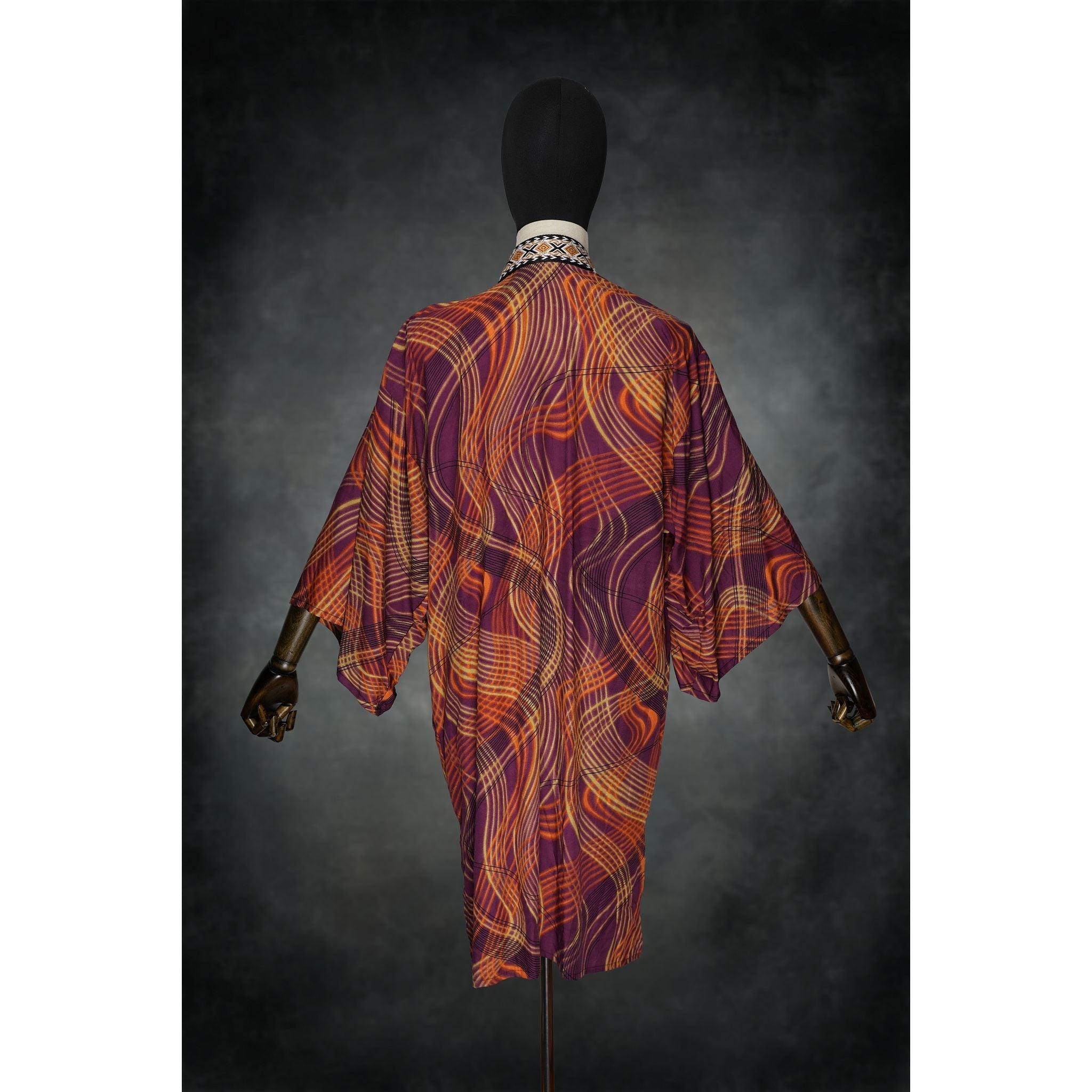 Ember Orbit Stretch Knit Kimono - Kimono Dave