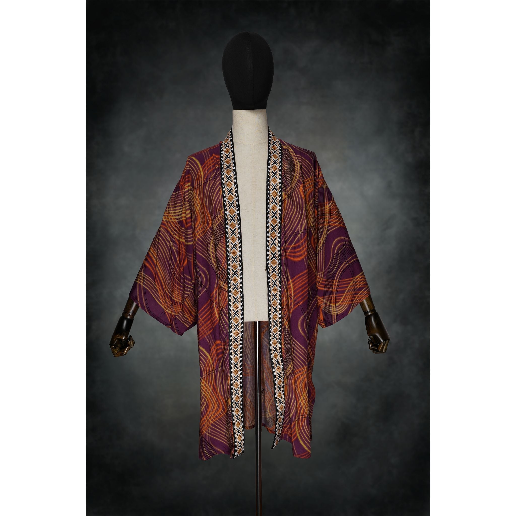 Ember Orbit Stretch Knit Kimono - Kimono Dave