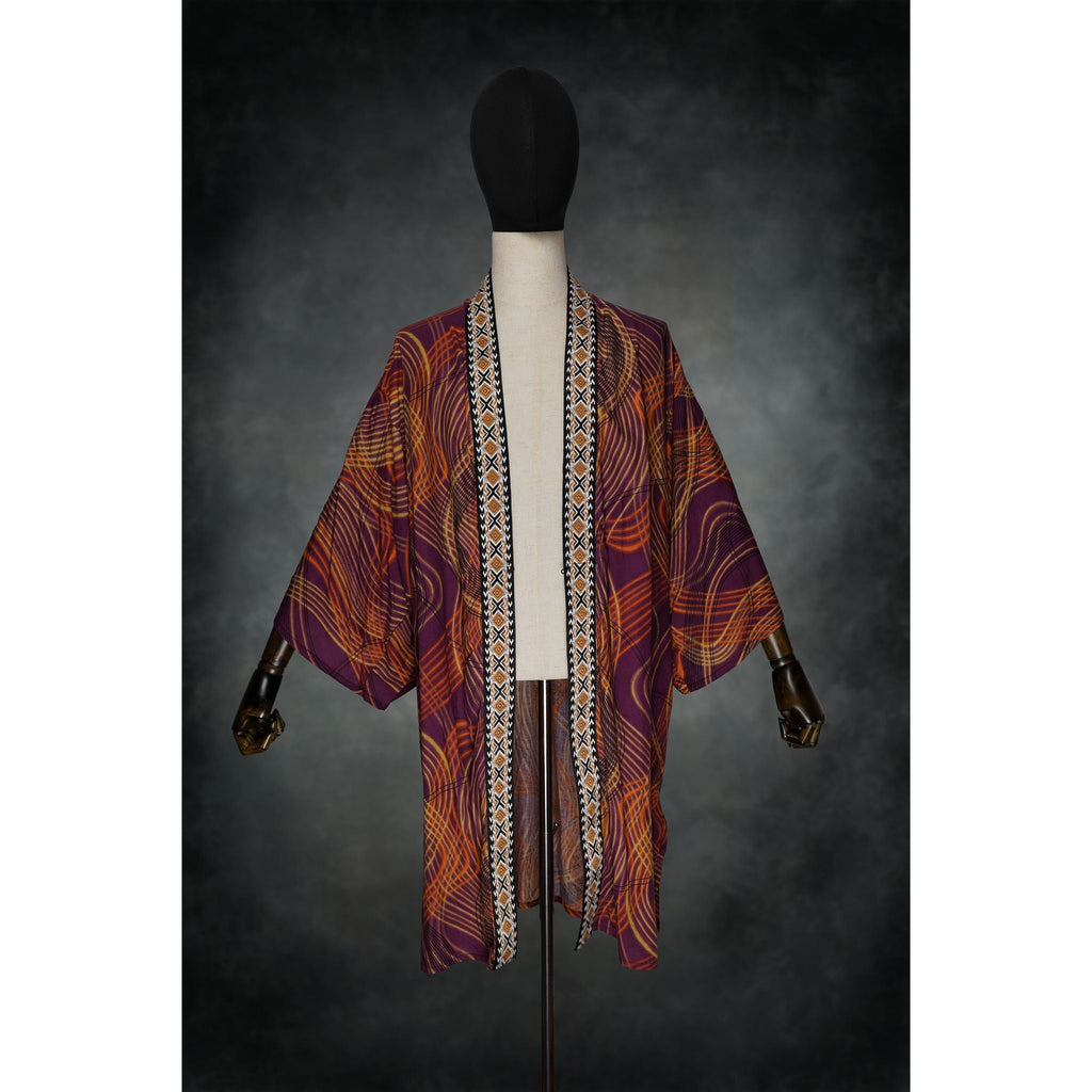 Ember Orbit Stretch Knit Kimono - Kimono Dave