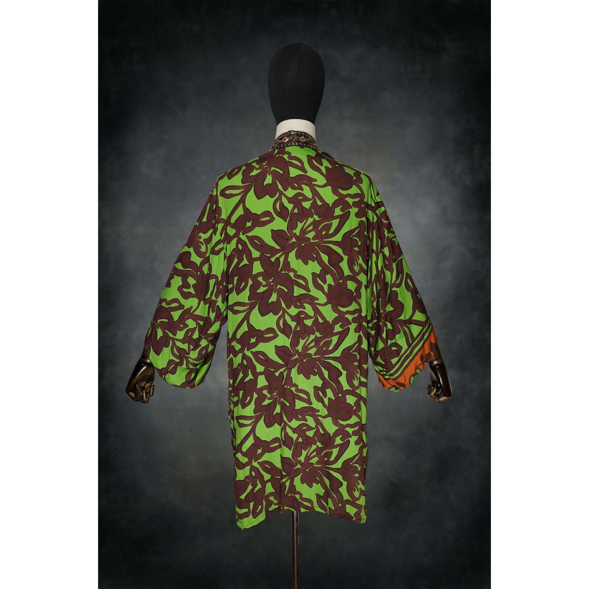 Emerald Canopy Woven Kimono - Kimono Dave