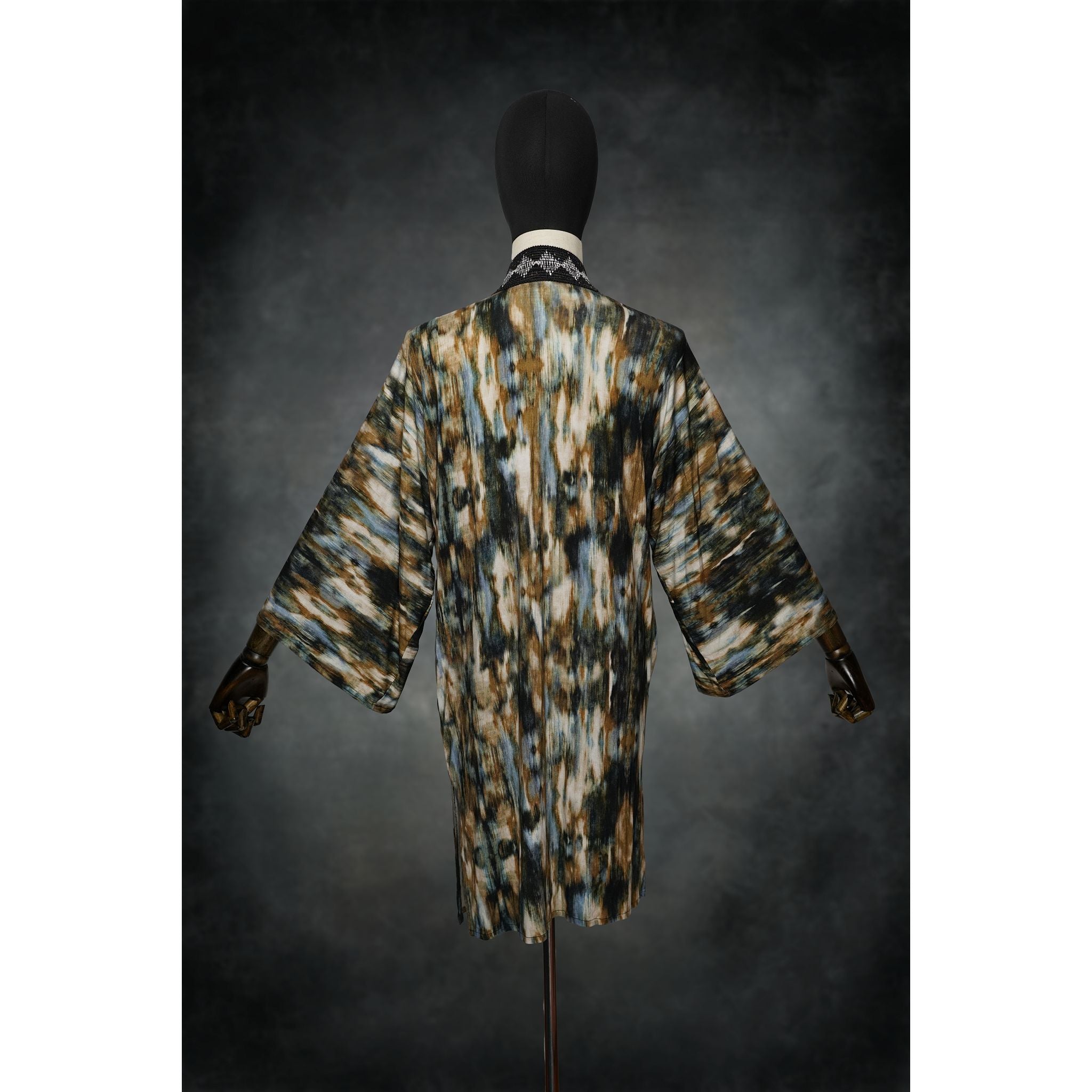 Forest Drift Stretch Knit Kimono - Kimono Dave