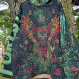 Forest Tapestry Owl Hoodie - Kimono Dave