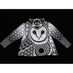 Forest Tapestry White /Black Owl Hoodie- Pre-Order - Kimono Dave