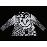 Forest Tapestry White /Black Owl Hoodie- Pre-Order - Kimono Dave