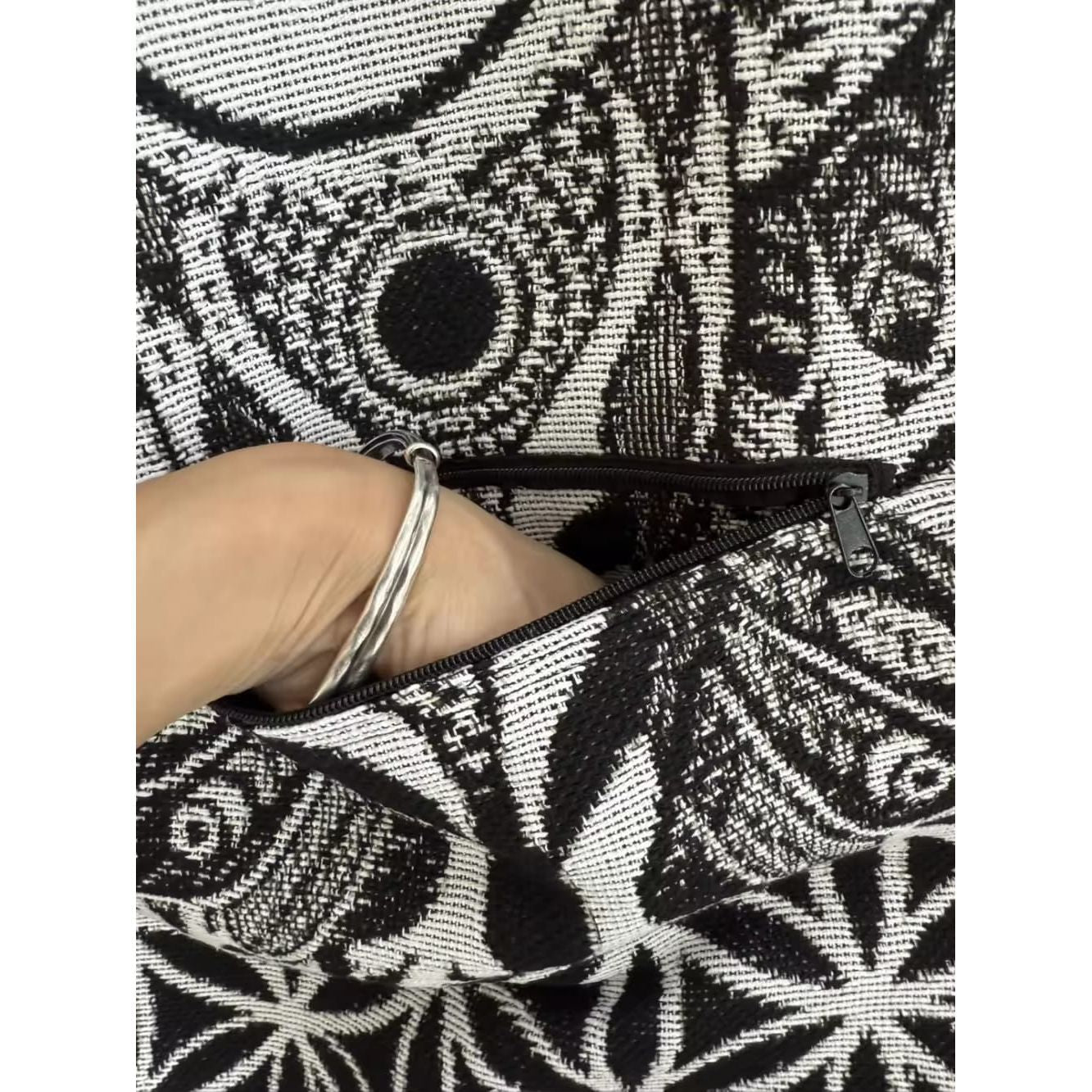 Forest Tapestry White /Black Owl Hoodie- Pre-Order - Kimono Dave