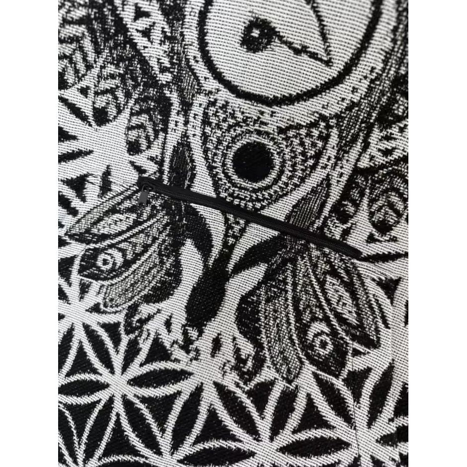 Forest Tapestry White /Black Owl Hoodie- Pre-Order - Kimono Dave