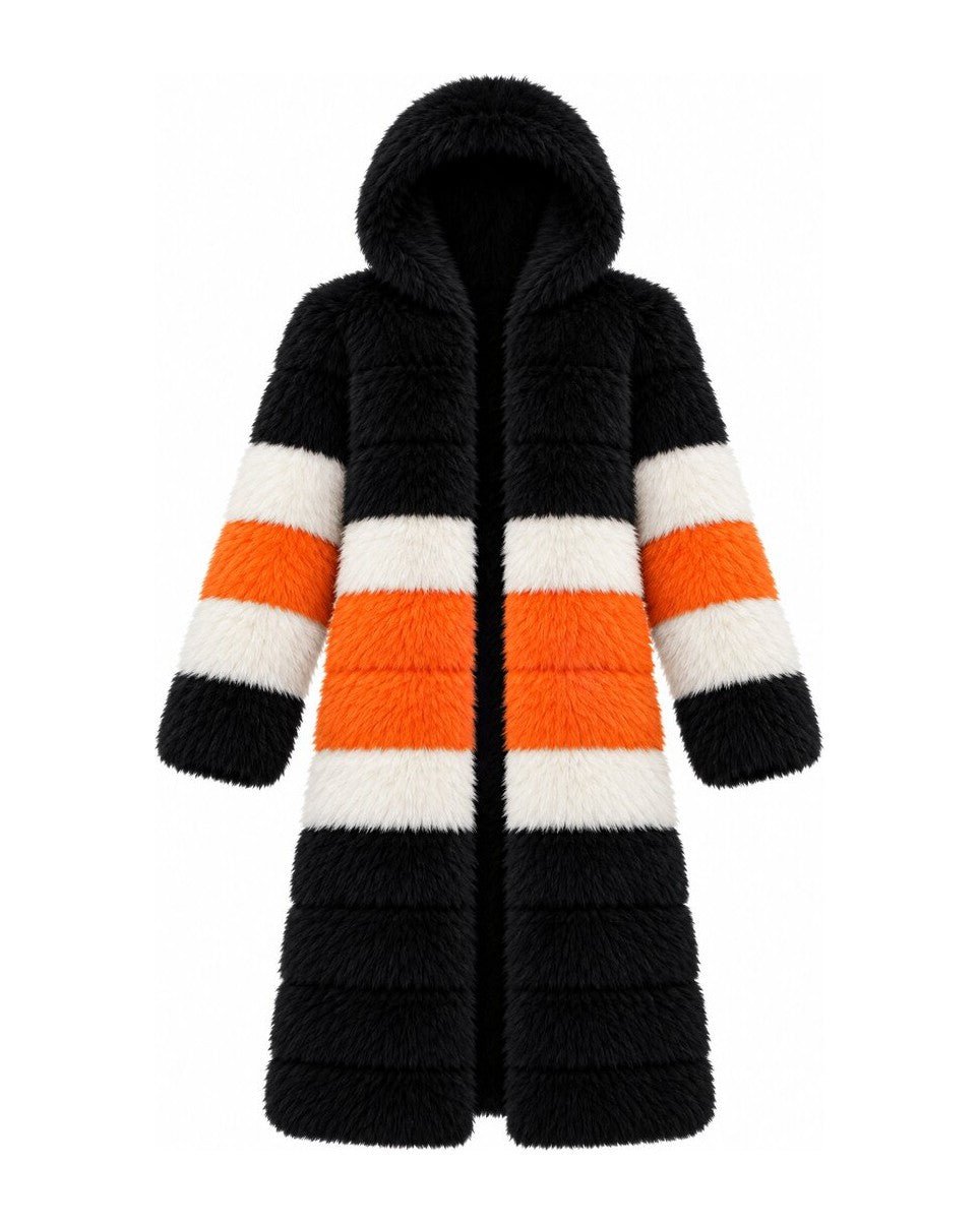 Game Day Coat – Black & Orange - Kimono Dave