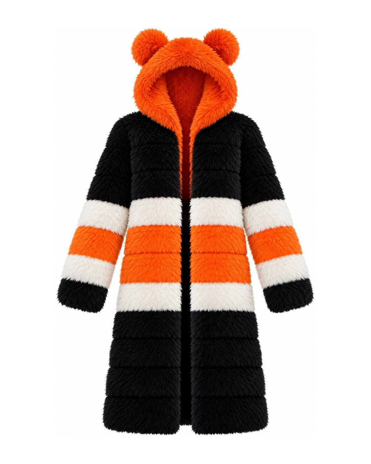 Game Day Coat – Black & Orange - Kimono Dave