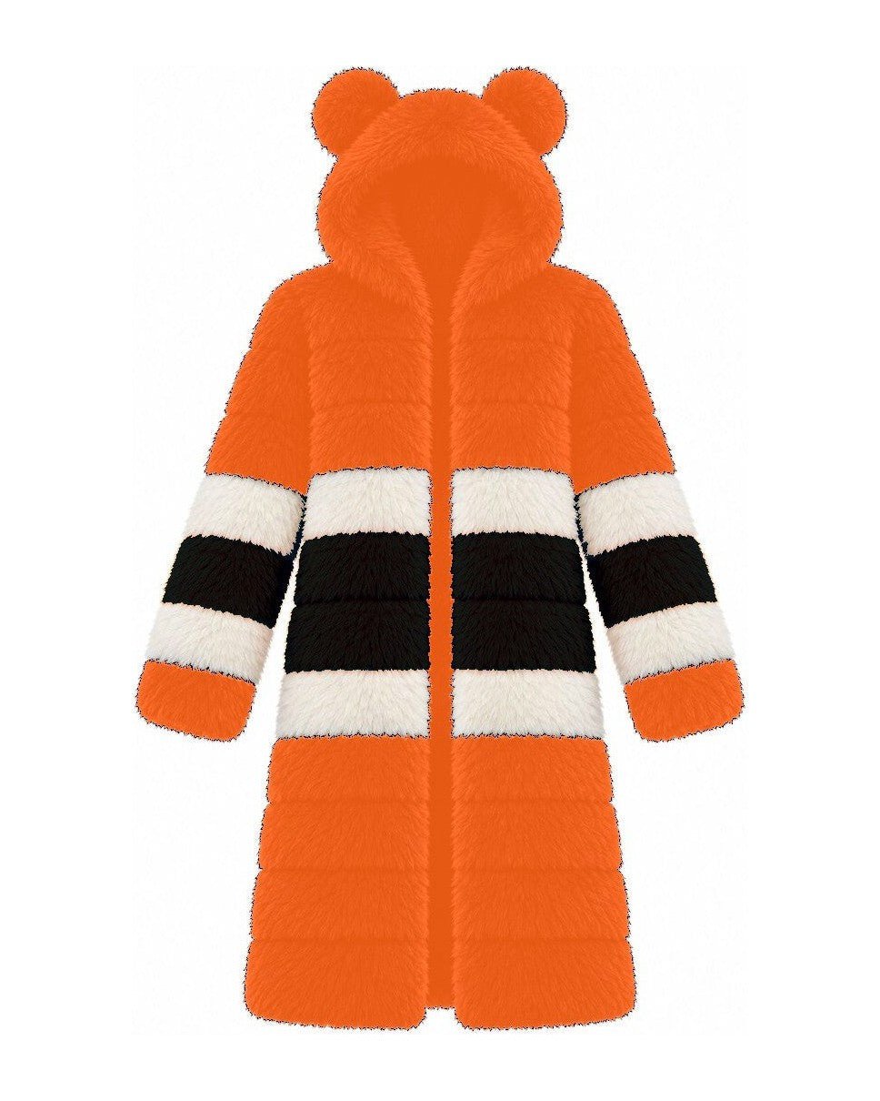 Game Day Coat – Black & Orange - Kimono Dave