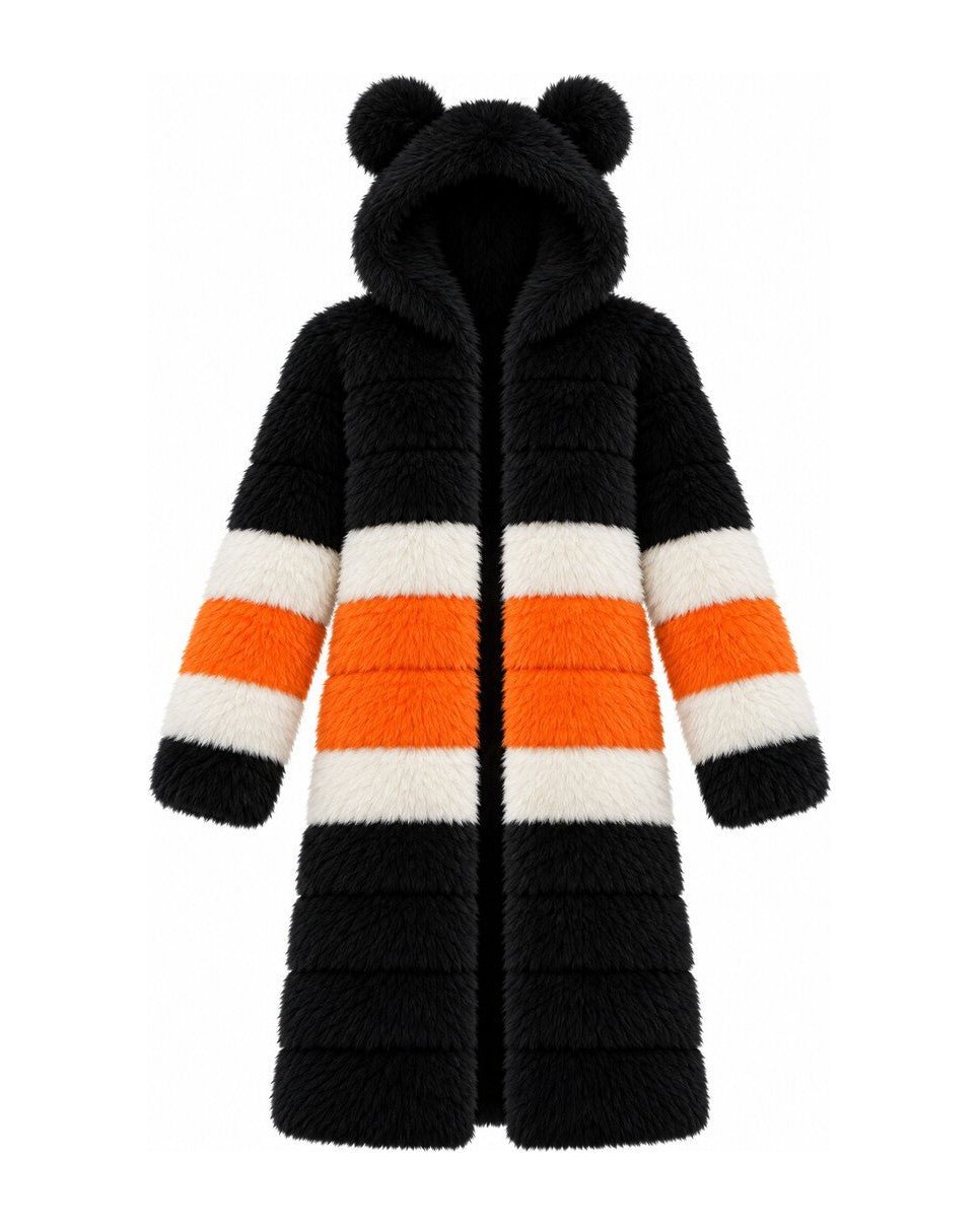 Game Day Coat – Black & Orange - Kimono Dave