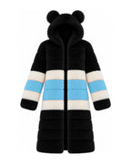 Game Day Coat – Black & Sky Blue - Kimono Dave