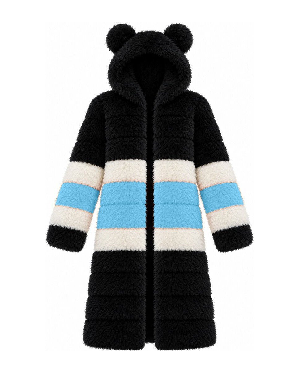 Game Day Coat – Black & Sky Blue - Kimono Dave