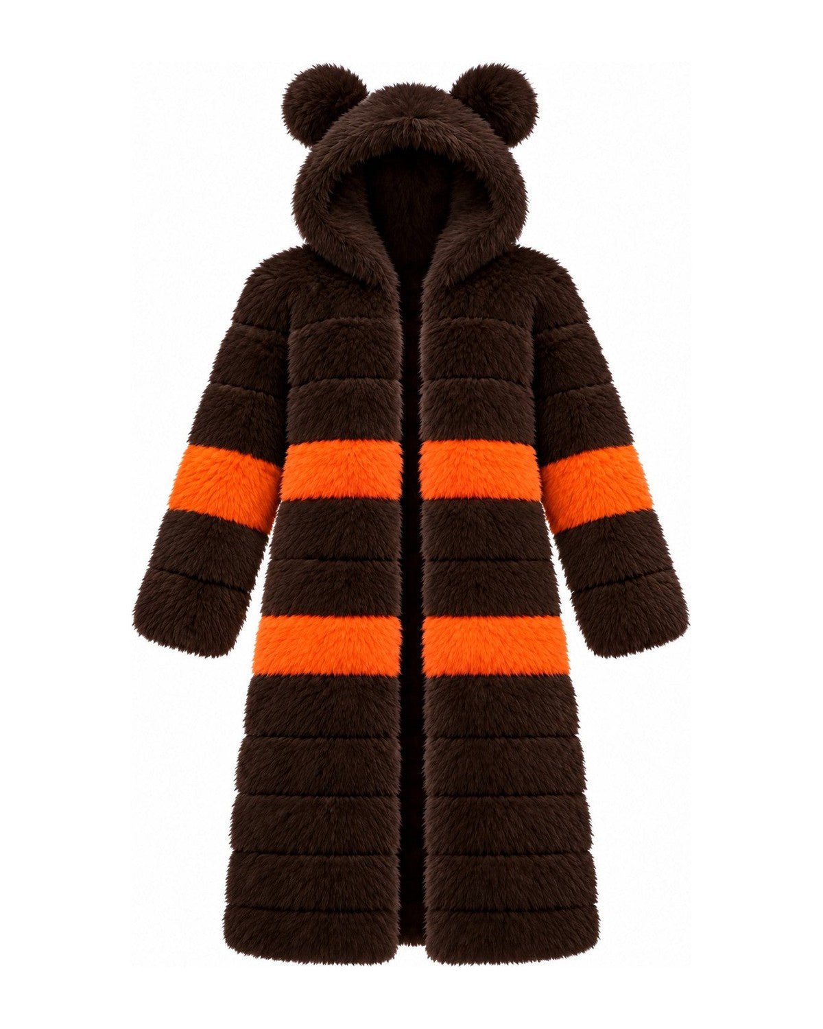 Game Day Coat – Brown & Orange - Kimono Dave