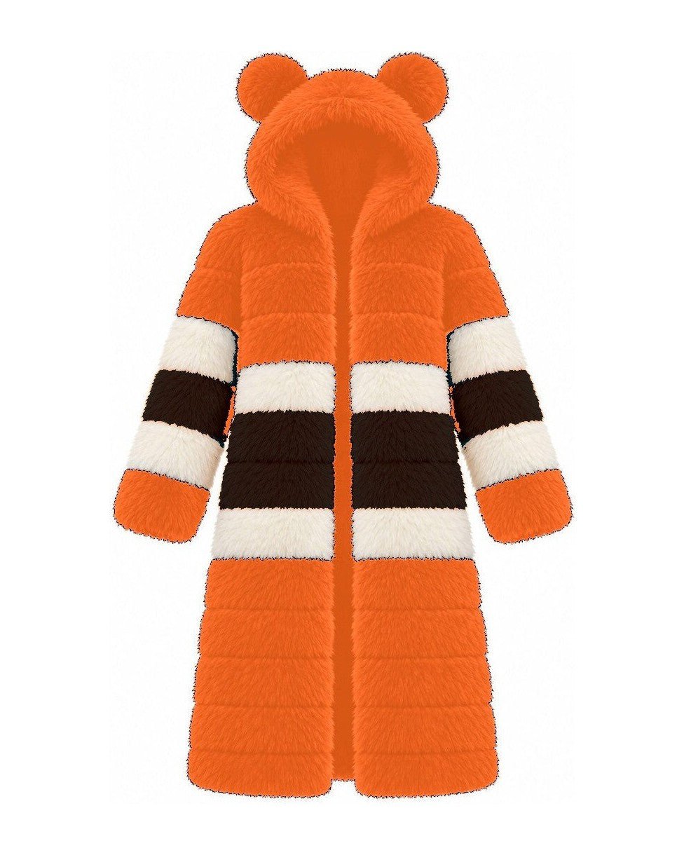 Game Day Coat – Brown & Orange - Kimono Dave