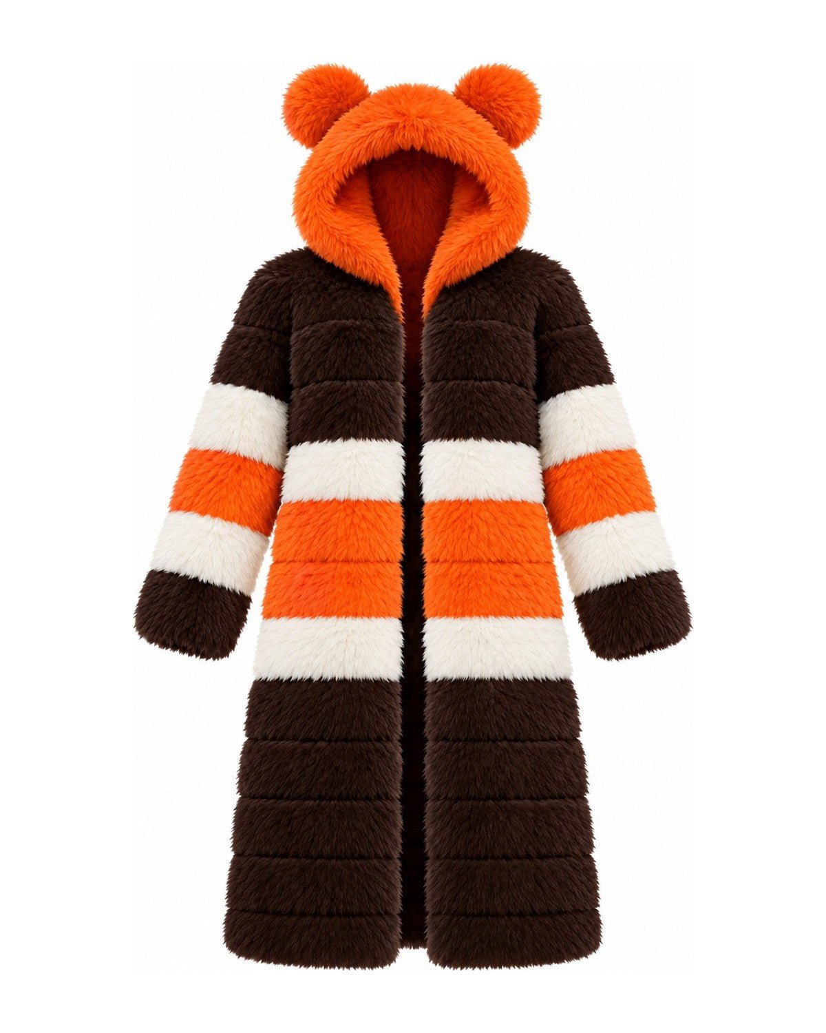 Game Day Coat – Brown & Orange - Kimono Dave