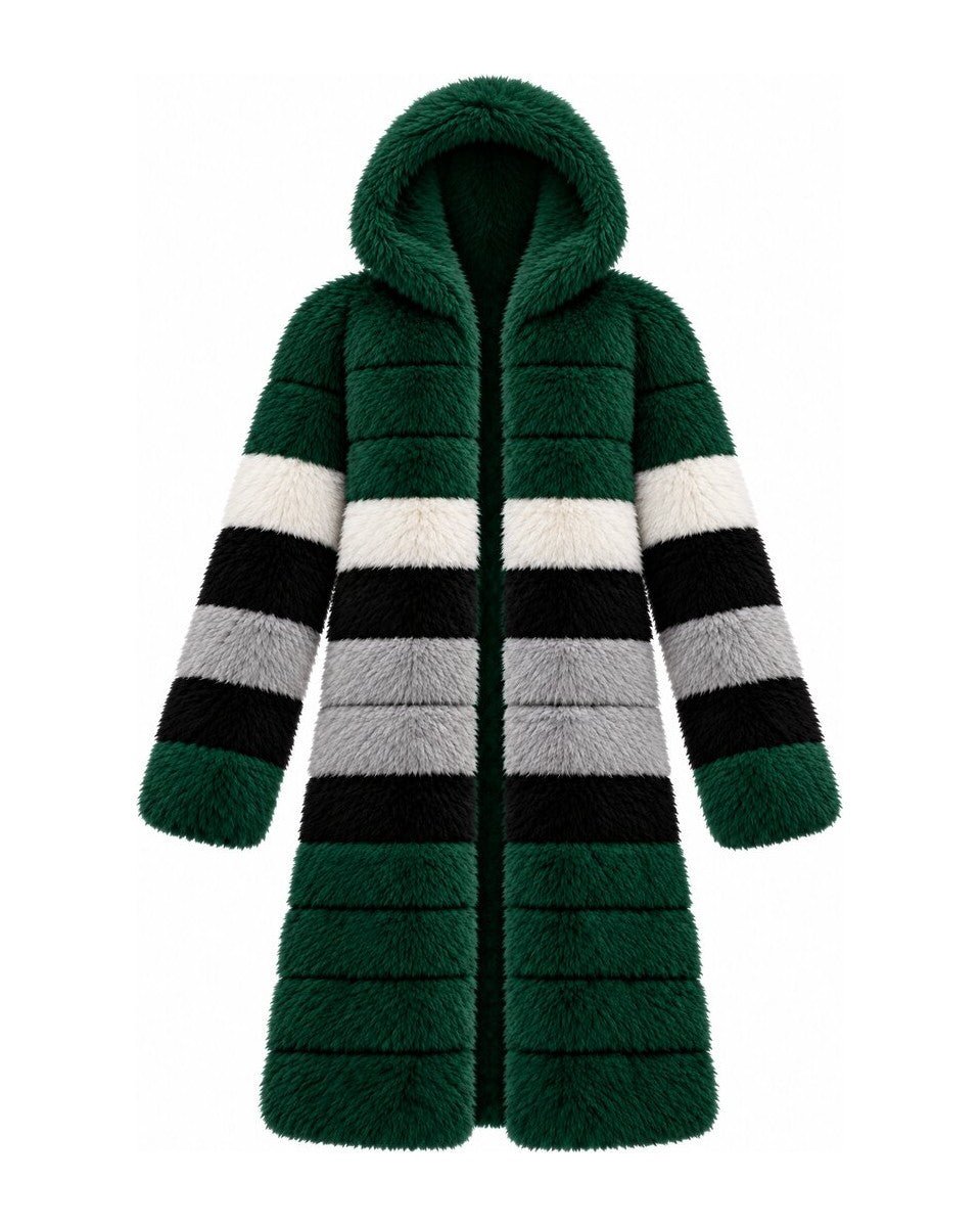 Game Day Coat – Green, Black & Silver - Kimono Dave