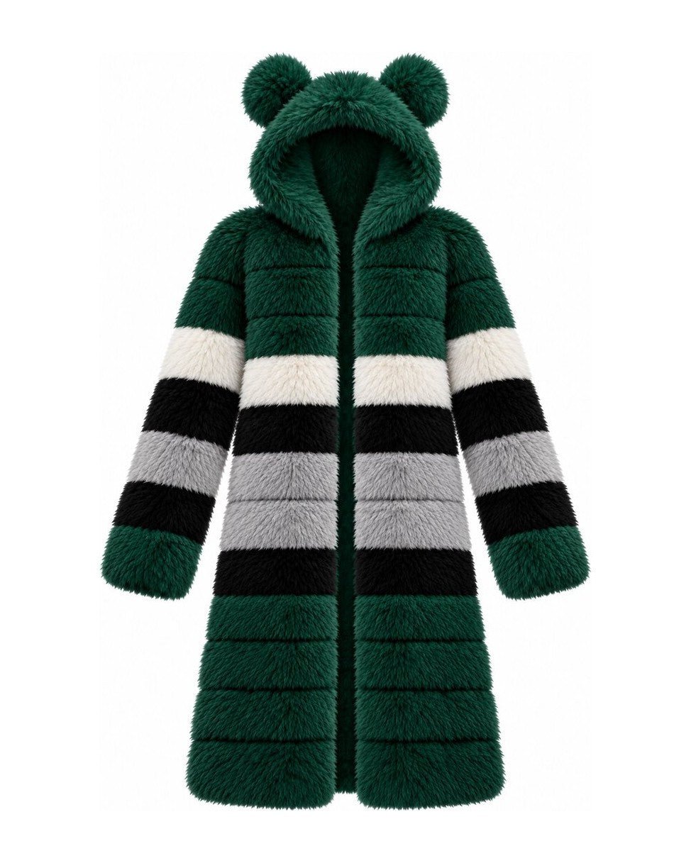 Game Day Coat – Green, Black & Silver - Kimono Dave
