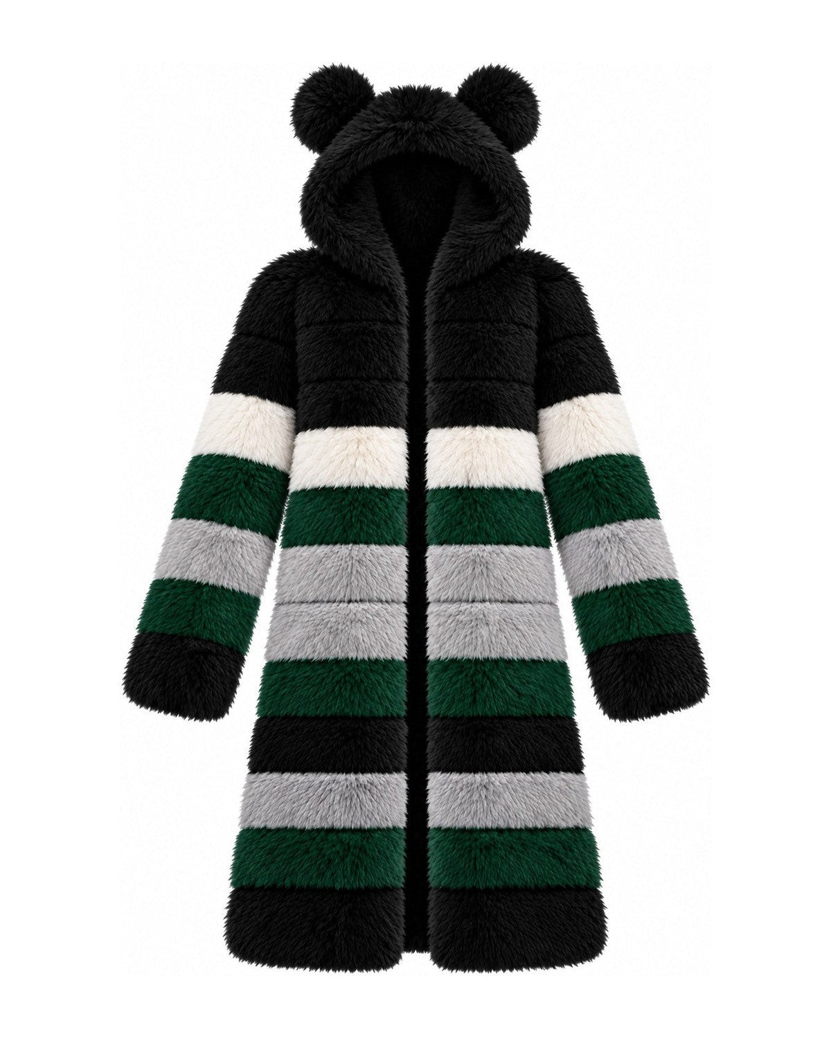 Game Day Coat – Green, Black & Silver - Kimono Dave