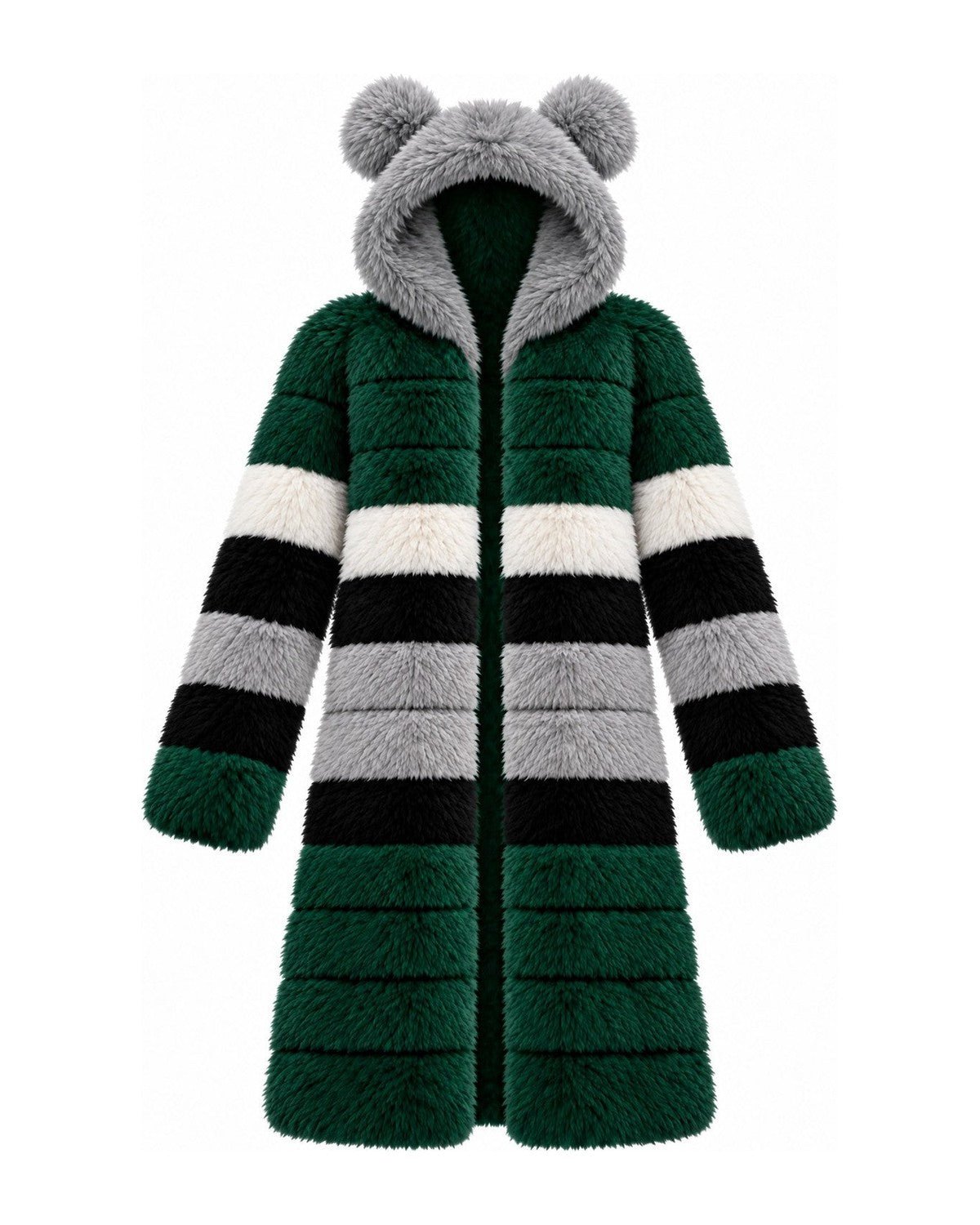 Game Day Coat – Green, Black & Silver - Kimono Dave