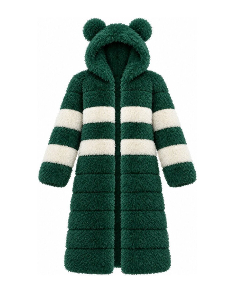 Game Day Coat – Green & White - Kimono Dave