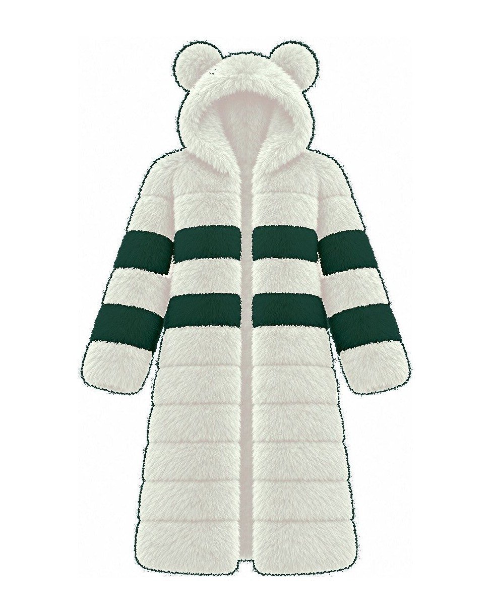 Game Day Coat – Green & White - Kimono Dave