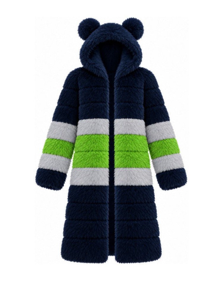 Game Day Coat – Navy & Lime - Kimono Dave