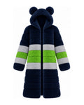 Game Day Coat – Navy & Lime - Kimono Dave