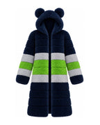 Game Day Coat – Navy & Lime - Kimono Dave
