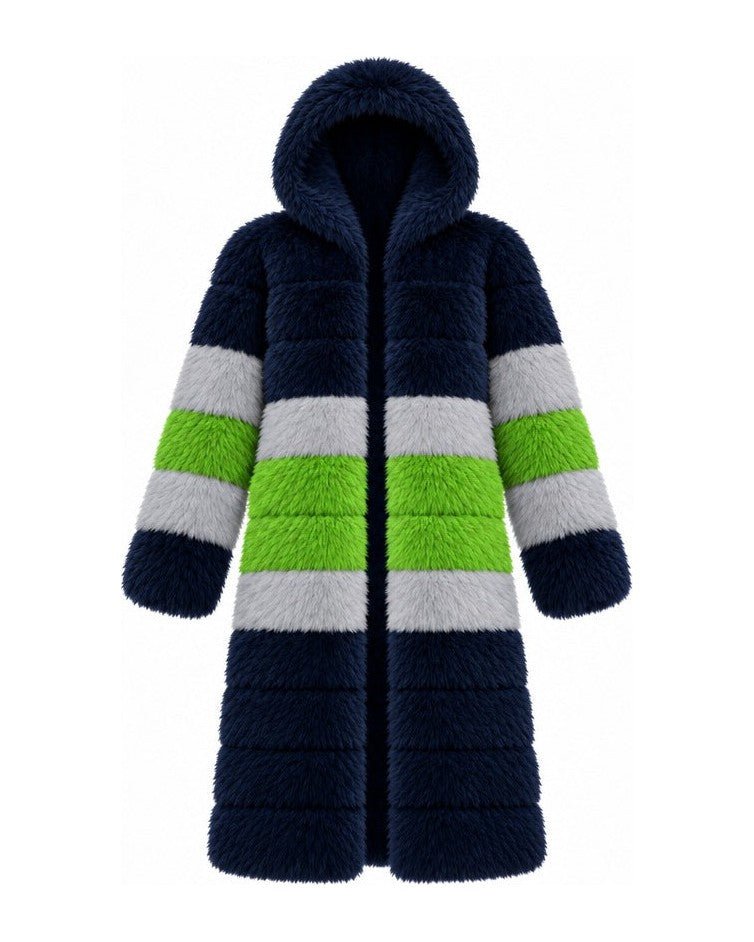 Game Day Coat – Navy & Lime - Kimono Dave